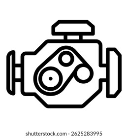 Elemento del icono del motor de coche para el diseño