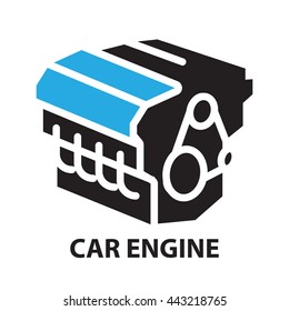 Car Engine  ,icon and symbol