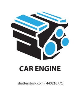 Car Engine  ,icon and symbol