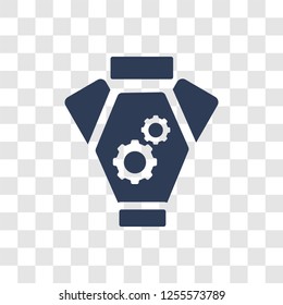 car engine icon. Trendy car engine logo concept on transparent background from car parts collection