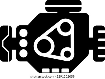 Car engine icon vector. Vector illustration of engine motor. Single icon of engine for design regarding vehicle, technology, transportation, science and speed