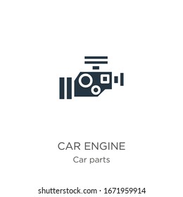 Car engine icon vector. Trendy flat car engine icon from car parts collection isolated on white background. Vector illustration can be used for web and mobile graphic design, logo, eps10