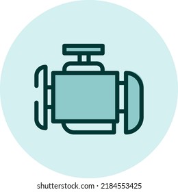 Car engine, illustration, vector on a white background.