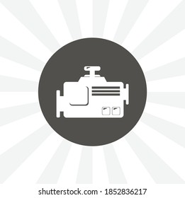 car engine isolated solid vector icon