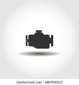 Car Engine Isolated Vector Icon. Car Part Design Element