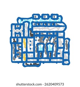carro motor carro mecânico ícone doodle esboço vetor. carro motor carro mecânico sinal. símbolo isolado ilustração
