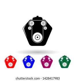 car engine multi color icon. Elements of cars service and repair parts set. Simple icon for websites, web design, mobile app, info graphics