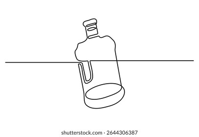 Car Engine Oil, Fuel can continuous one line drawing. Gallon Of Milk Icon, Big Plastic Bottle ,Gallon continuous one line drawing vector illustration, continuous line of oil jerry cans.