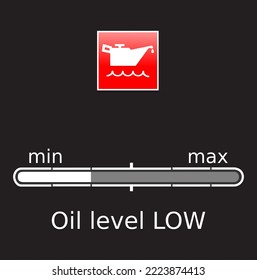 Car engine oil level low icon vector illustration