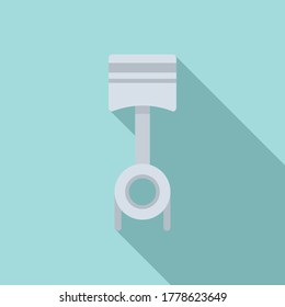 Car engine piston icon. Flat illustration of car engine piston vector icon for web design