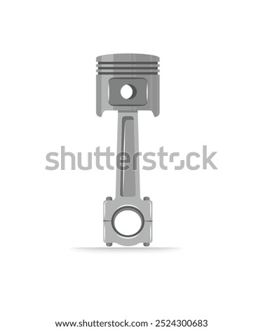 Car engine piston icon isolated on white background. Vector illustration in flat style. Engine piston isolated sign. motorcycle pistons icon. Car workshop symbol stock illustration