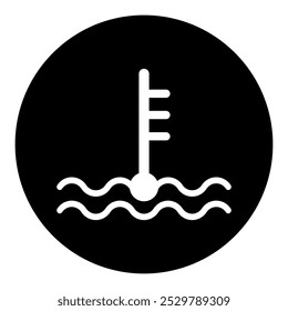 Signo de temperatura del motor del coche. Icono de calor del motor del coche. Ilustración vectorial.