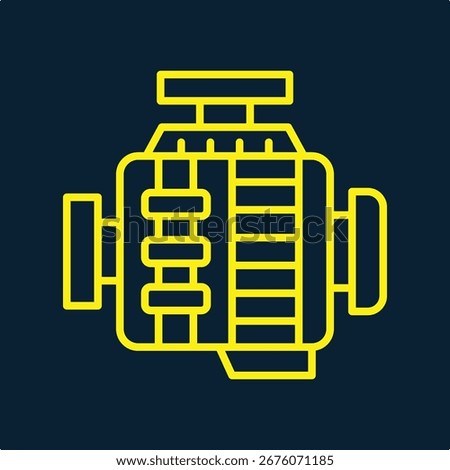 Car Engine trendy artwork design useful creative vector Illustration fascinating colorful background.eps