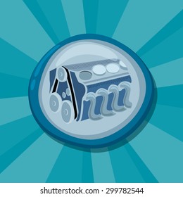 Car engine vector illustration