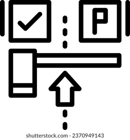 Car entrance Vector Icon Design
