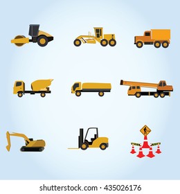 car equipment for construction work vector illustration isolated