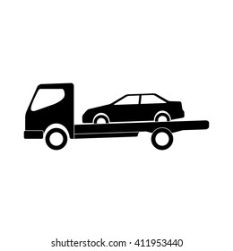 Car evacuation flat vector icon image,  evacuator icon eps