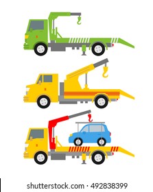 car evacuator in flat style on white background