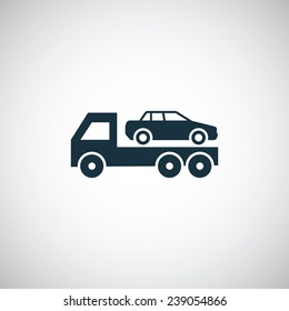 car evacuator icon on white background 