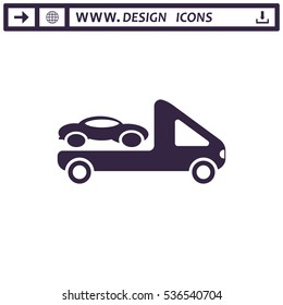 Car Evacuator Icon Vector flat design style