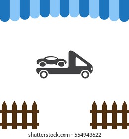 Car Evacuator Icon Vector flat design style