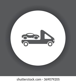 car evacuator  icon, vector illustration. Modern design. Flat design style