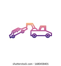 car in evacuator nolan icon. Simple thin line, outline vector of Cars service and repair parts icons for ui and ux, website or mobile application