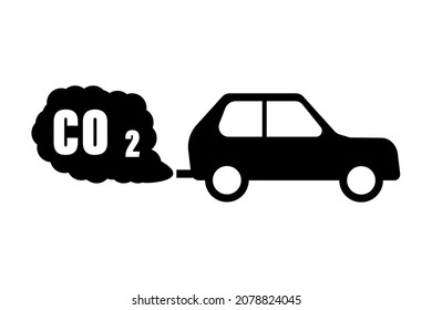 Car Exhaust Carbon Dioxide Co2 Black Stock Vector (Royalty Free ...