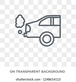 car exhaust icon. car exhaust design concept from Car parts collection. Simple element vector illustration on transparent background.