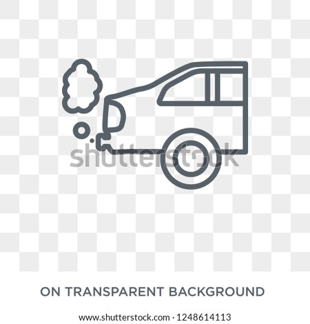 car exhaust icon. car exhaust design concept from Car parts collection. Simple element vector illustration on transparent background.