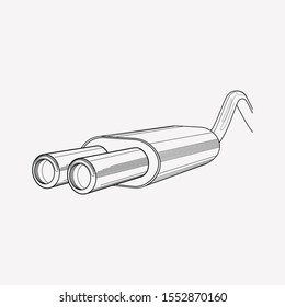 Car Exhaust Icon Line Element. Vector Illustration Of Car Exhaust Icon Line Isolated On Clean Background For Your Web Mobile App Logo Design.