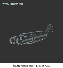 Car exhaust icon line element. Vector illustration of car exhaust icon line isolated on clean background for your web mobile app logo design.