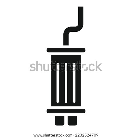 Car exhaust icon simple vector. Motor pipe. Smoke auto