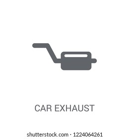 car exhaust icon. Trendy car exhaust logo concept on white background from car parts collection. Suitable for use on web apps, mobile apps and print media.