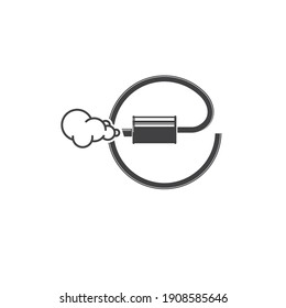 car exhaust icon vector illustration design template