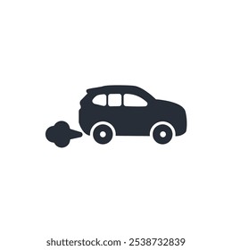 ícone de escape do carro. vetor.Editável traço.sinal de estilo linear para usar web design,ilustração logo.Symbol.