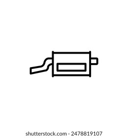 Car Exhaust Pipe Icon Perfect for Automotive and Engineering Designs