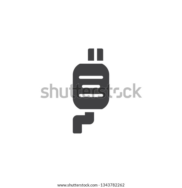 Car exhaust\
pipe vector icon. filled flat sign for mobile concept and web\
design. Exhaust  car parts glyph icon. Symbol, logo illustration.\
Pixel perfect vector\
graphics