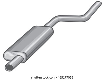 car exhaust pipe vector illustration