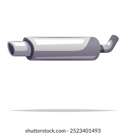 Car exhaust pipe vector isolated illustration