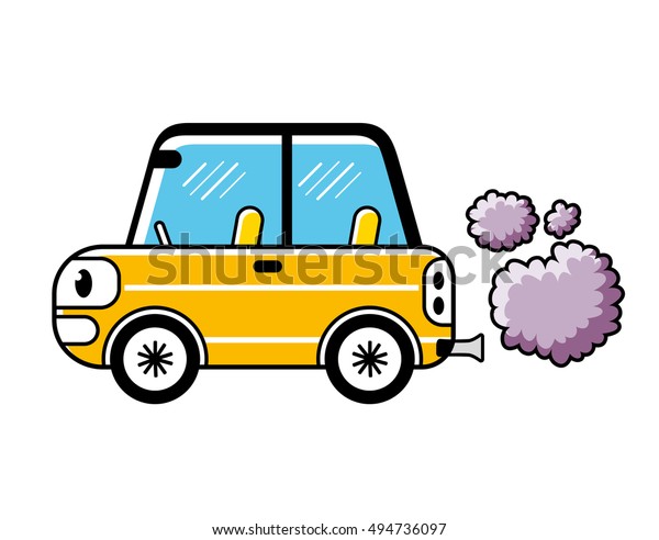 Car Exhaust Smoke Clouds Isolated Air Stock Vector (Royalty Free) 494736097