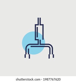 Car Exhaust System Pipe Vector Icon Combustion