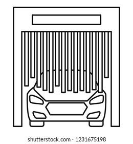 Car exit wash garage icon. Outline car exit wash garage vector icon for web design isolated on white background