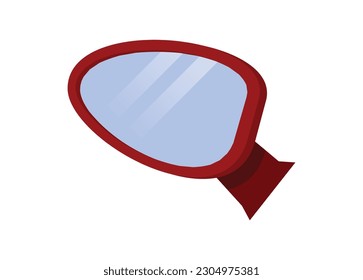 Car exterior rear view mirror. Simple flat illustration.