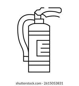 car extinguisher home accessory line icon vector. car extinguisher home accessory sign. isolated contour symbol black illustration