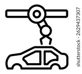 Car Factory Icon Element For Design