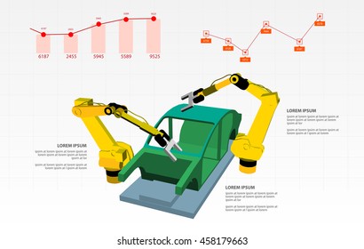car factory infographics