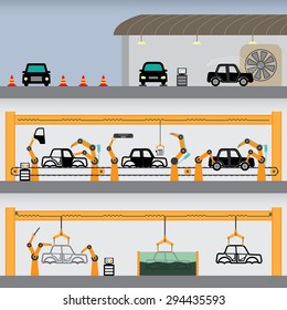 car factory simple graphic