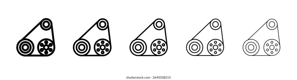 car fan belt icon filled flat sign concept for web design.