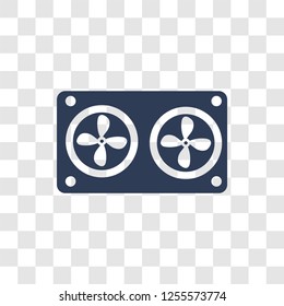 car fan icon. Trendy car fan logo concept on transparent background from car parts collection